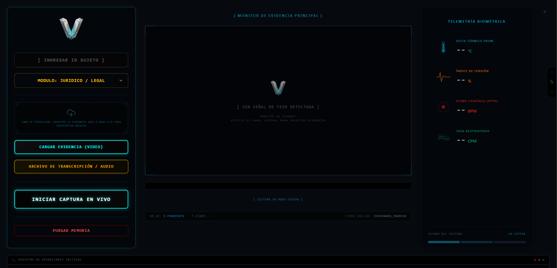 VANSYNT Forensic Terminal UI